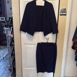 Express Navy Blazer and Skirt Set